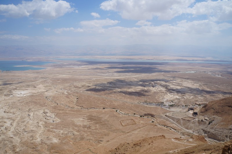 Masada view overlooking the Dead Sea