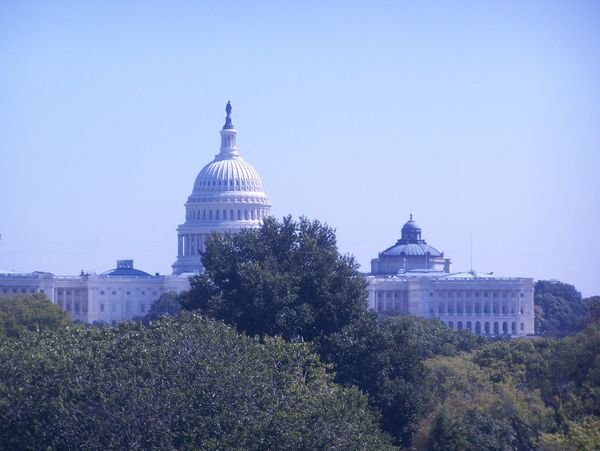 Capitol Building as seen from the top of the Washington Monument