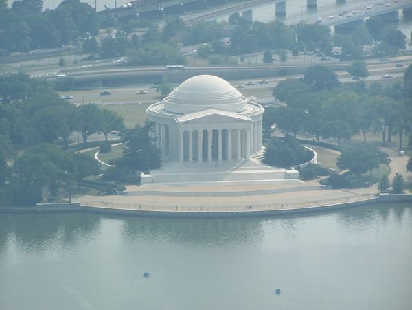 WWII Memorial seen from top of Washington Monument