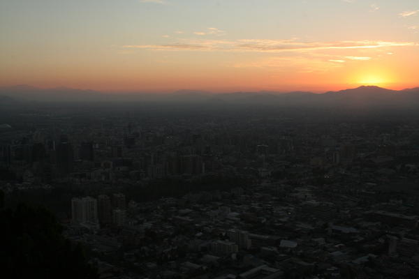 Sunset over Santiago