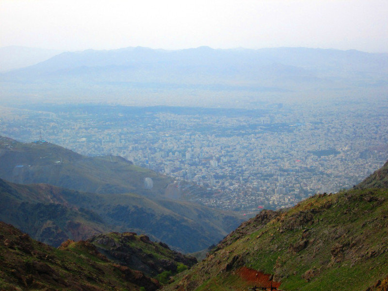 the view of Tehran at station 5