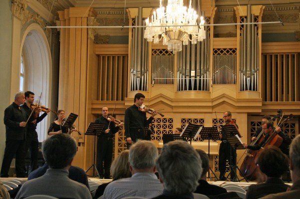 Bohemian String Orchestra performing in Lichtenstein Palace