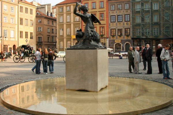Mermaid (symbol of Warsaw) in Old Town Square