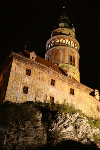 Round Tower at night