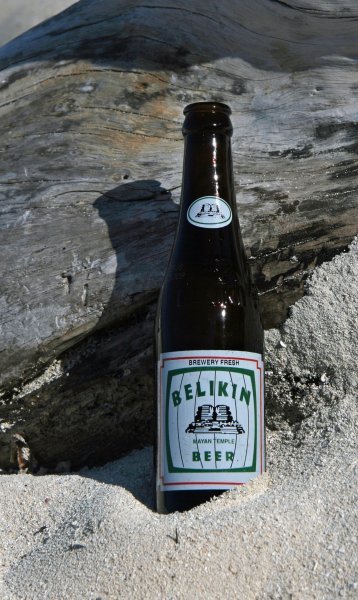 Belikin on the beach