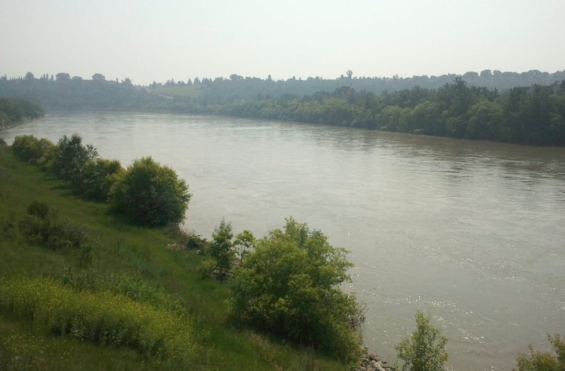 Swollen North Saskatchewan River
