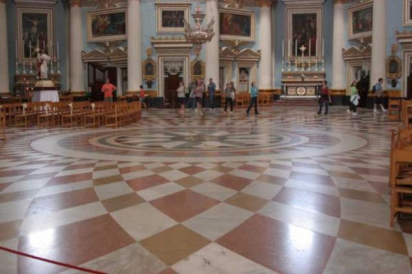 the floor of the dome