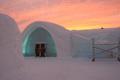 Sunrise over the Icehotel