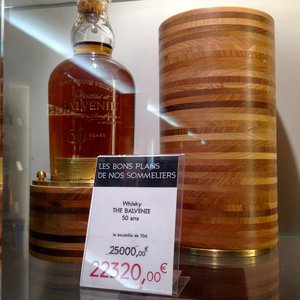 About $25,000 dollar bottle of Whiskey