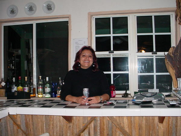 Our wonderful hostess, Ruth, that the beach  restaurant