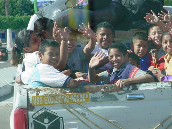 Kids in a truck in Cd. de Constitucion!