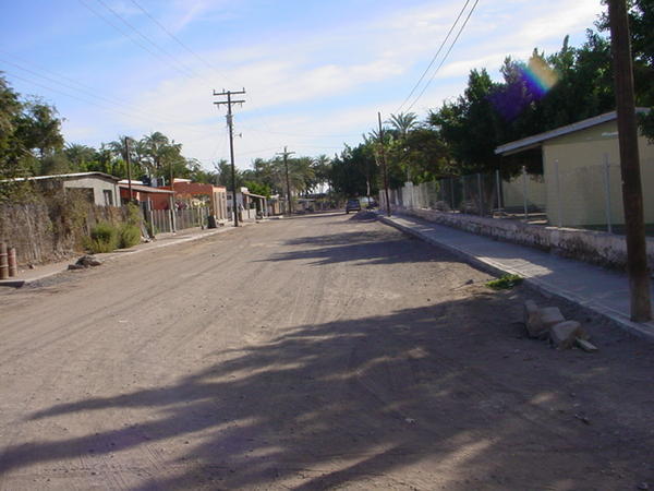 Typical dusty side street in Loreto