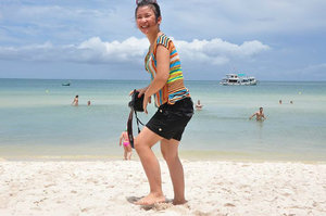 My sister, Sao beach Phu Quoc