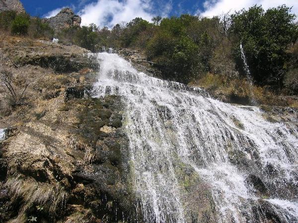 Passing waterfall