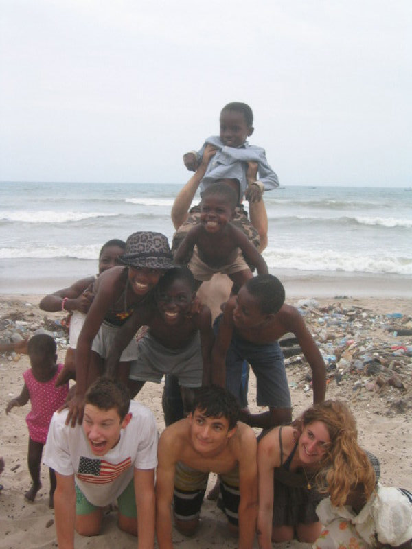 Topping off the human pyramid