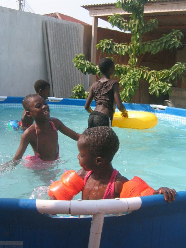 Swimming with the children