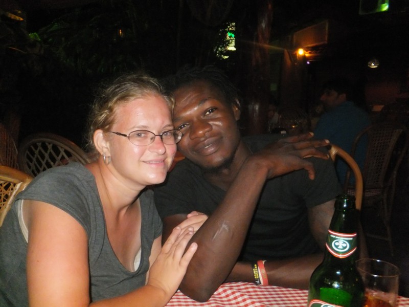 We took Laurel and Afotey to dinner in Accra