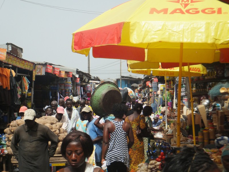 Inside Kumasi market