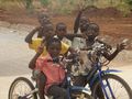 These six boys rode homw from school on two bicycles right after this photo was taken