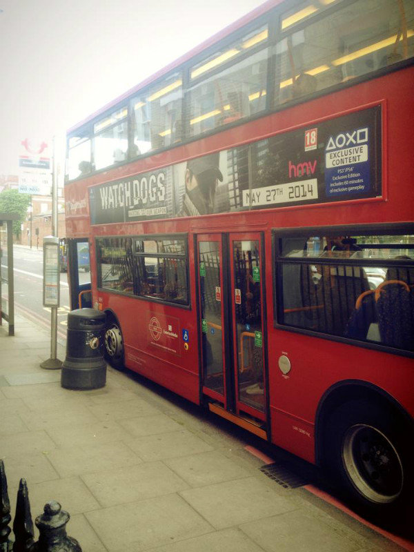The classic double decker red bus in London