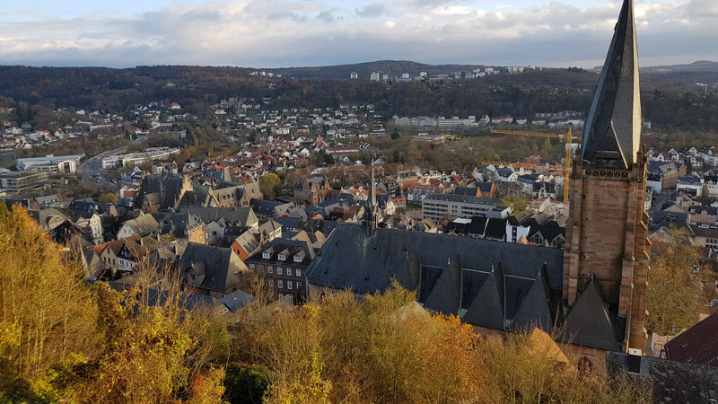 Blick auf Marburg.