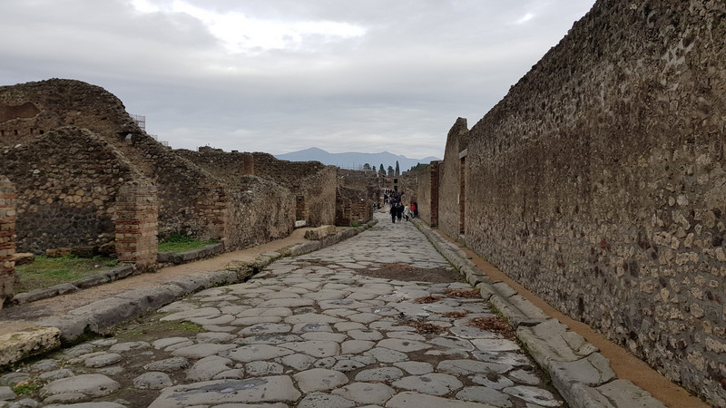 Die Ruinen von Pompeji.