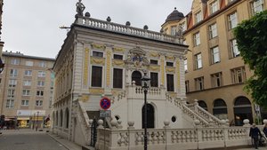 Die alte Handelsbörse von Leipzig neben meinem Hotel.