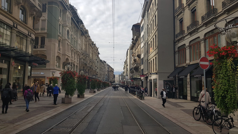 Einkaufsstraße von Genf.
