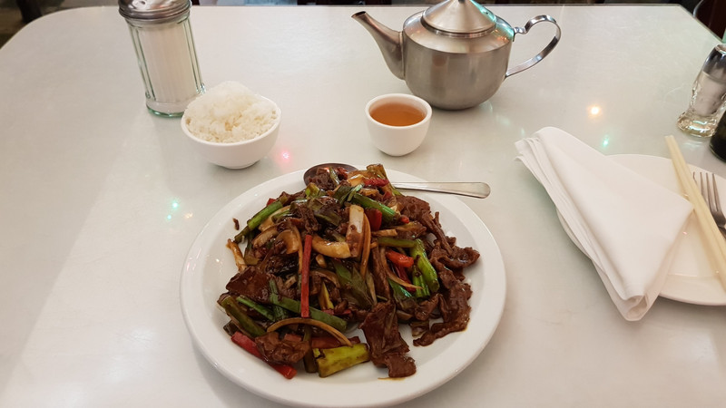 Mongolian Beef im chinesischen Restaurant.