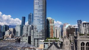 Blick von meinem Hotel in Vancouver auf die Stadt.