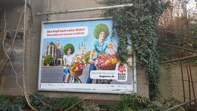 Werbung für die Bundesgartenschau.