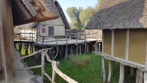 UNESCO Welterbe Pfahlbauten in Unteruhldingen.