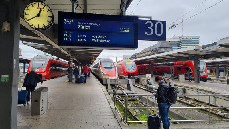Der ECE von München nach Zürich.