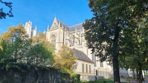 Die beschädigte Kathedrale von Nantes.