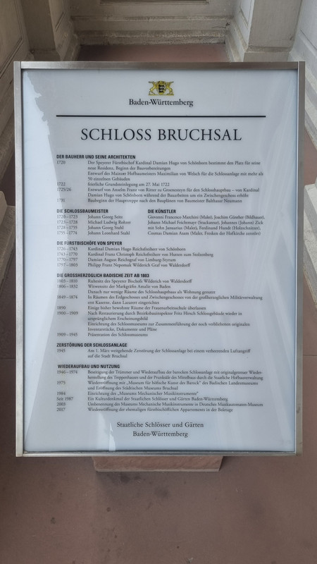 Schloss Bruchsal und Fahrt auf der neuen ICE-Strecke nach München.