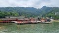 Fahrt zum Itsukushima-Schrein auf der Insel Miyajima.