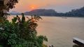 Sonnenuntergang am Mekong.