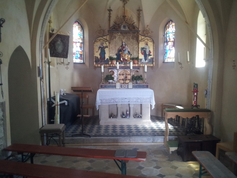 Das Innere der Kapelle.