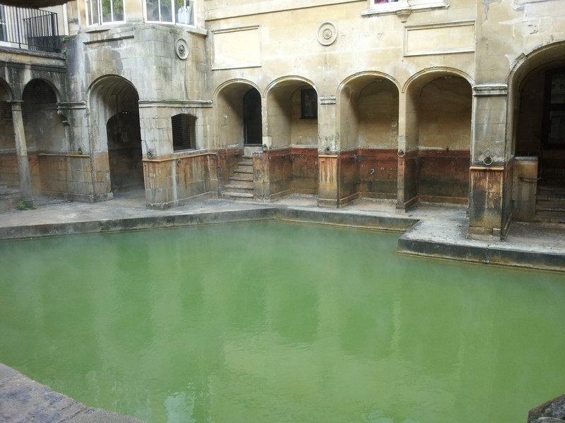 Im römischen Bad.