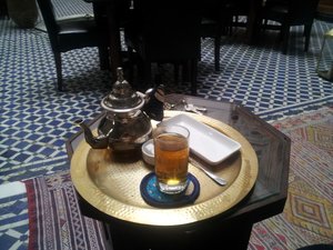 Teeempfang im Hotel.