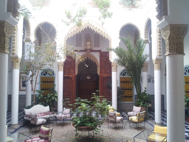 Innenhof meines Hotels in Rabat.