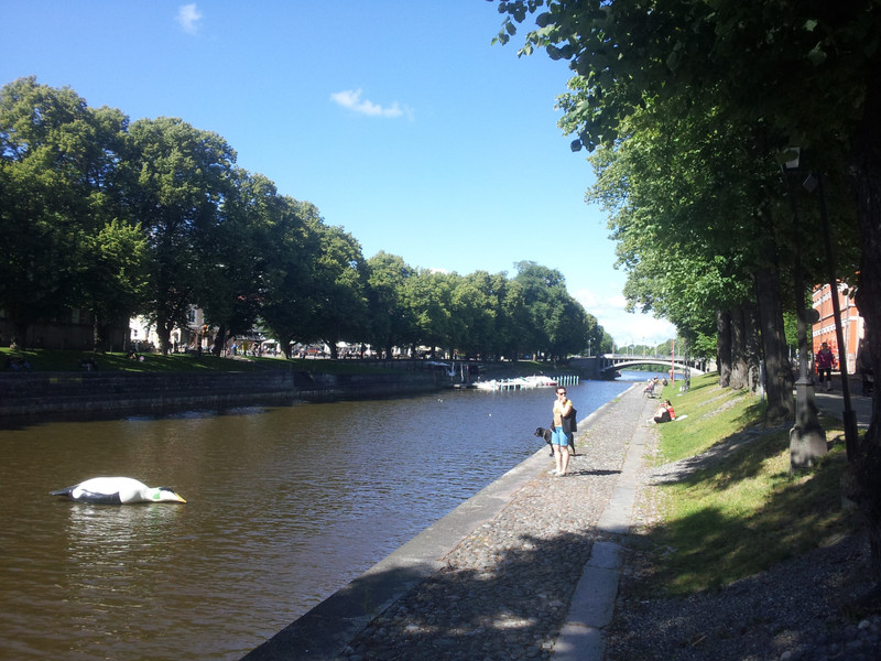Am Fluss in Turku.