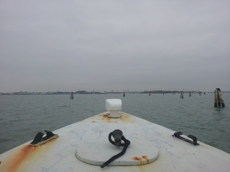 Fahrt mit dem Boot nach Venedig.