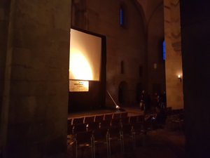 Kloster Eberbach - Die Filmvorführung.