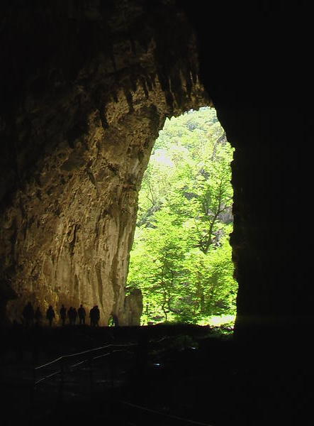 Exiting Skocjan cave