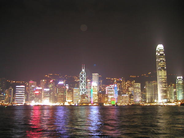 Hong Kong Harbour at night aswell