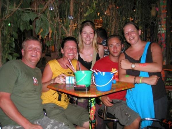 Full moon party group shot