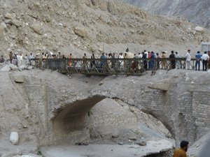 Bridge repair near Chilas