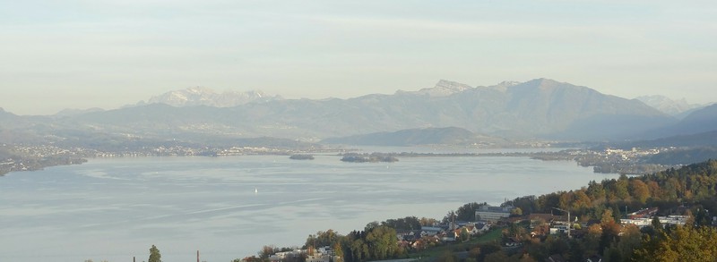 Mountains across lake Walensee