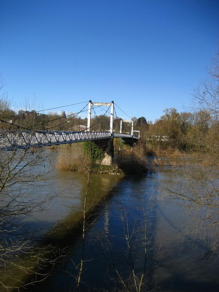 river/footbridge in tours